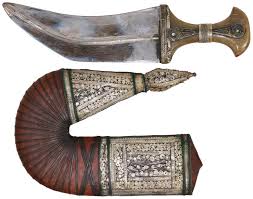 Sold at Auction: YEMENI JAMBIYA HORN-HANDLE KNIFE & SHEATH