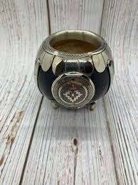 Mate Gourd Cup With Alpaca Silver Decoration "small ...