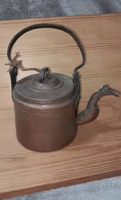 Antique Hand Hammered hand wrought Solid Copper Kettle with ...