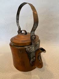 Antique Heavy Copper Kettle Pot, 13" Tall w/Handle, 10 ...