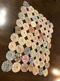 Vintage Pastel Yo-yo Quilt-82” X 82” - Etsy