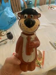 VINTAGE YOGI BEAR PLASTIC PIGGY BANK, 9" TALL ...