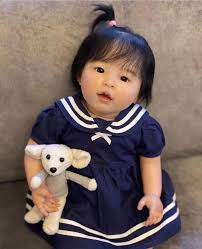 24'' Lifelike Painted Reborn Baby Doll Hand Rooted Hair ...