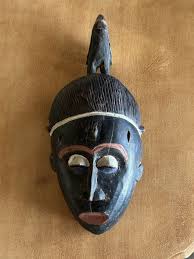 Vintage African Hand Carved Wood Mask Guro | eBay