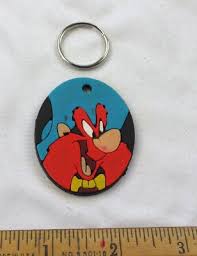 Yosemite Sam Warner Brothers rubber vintage 1990s keychain w ...