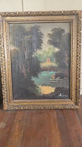 Diana Vintage Oil Painting Signed Original Antique Golden ...
