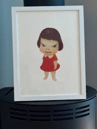 Yoshimoto Nara Red Dress Print White Frame Stunning - Etsy UK