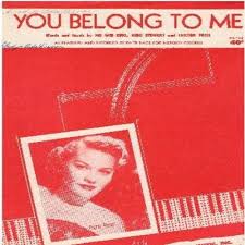 You Belong To Me - Vintage SHEET MUSIC featuring Patty Page ...