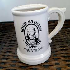 Vintage McCoy USA 9129 Your Fathers Mustache Cup Mug Bourbon Street New Orleans | eBay