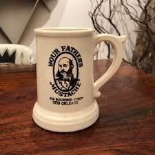 Vintage 1970's Your Father's Mustache Mug Souvenir 12 Oz. Drinking Mug - Bourbon Street New Orleans Louisiana - Etsy