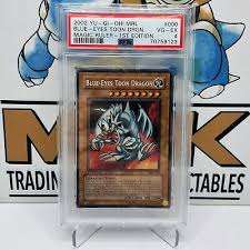 Yu-Gi-Oh Magic Ruler 1st Edition Blue-Eyes Toon Dragon MRL-000 PSA 4 Rare 2002 | eBay