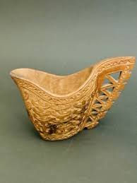Vintage Yugoslavian HAND CARVED WOOD WEDDING CUP KUKSA ...
