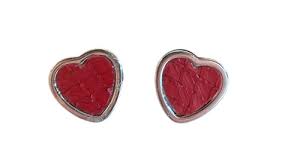 Annie®️ Studs Heart Earrings-Red | Anniebags