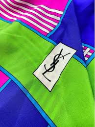 Pre-Owned Yves Saint Laurent Pink Size One Size Silk Scarves ...