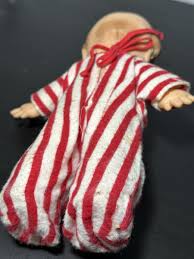 Vintage Kewpie Cameo Doll in Red Striped Pajamas (Original Clothing) | eBay