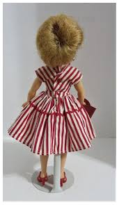 Ideal Little Miss Revlon All Original #9120 Res Striped Dress with . For Sale at Ruby Lane