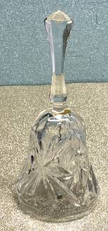 5" Etched Clear Crystal Dinner Bell Butler Bell ~ 5" Tall | eBay
