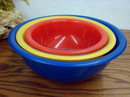Vintage PYREX Primary Color Clear Bottom Nesting Mixing Bowl ...