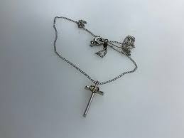 Vintage 16” Necklace Sterling Silver 925 Cross With Vesica ...