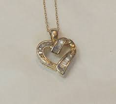 Vintage Gold Sterling Silver JJ Openwork Heart Pendant ...