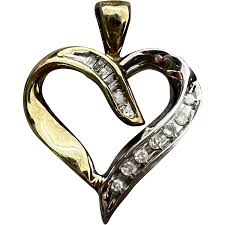 Vintage 10k Yellow and White Gold Bicolor Natural Diamond ...