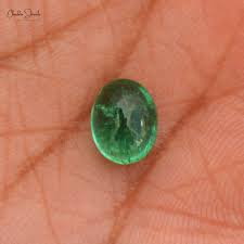 Natural Oval Cabochon Loose Emerald Stones For Making Jewellery