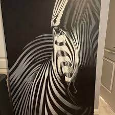 Wall Decor | Large Zebra Painting | Poshmark