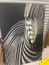 Zebra Portrait 48” Tall