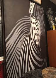 5ft zebra canvas art wall