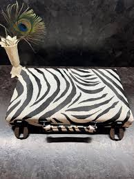 Vintage Travel Backgammon Set Black & White Zebra Style ...
