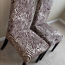Pier 1 | Dining | Two Brown Cream Zebra Print Dining Chairs ...