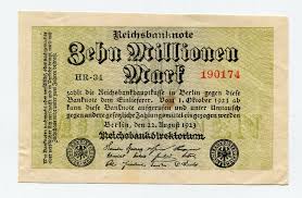 Old Germany 10 Million Mark Reichsbank Note German Inflation ...