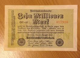 German Vintage Banknote. 10 Million Mark. Dated 1923 ...