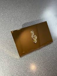Gold Business Card Holder with rhinestone G-Clef | eBay