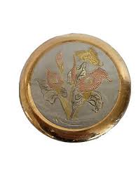 CHOKIN Covered Porcelain Trinket Box Lilies & Butterflies ...