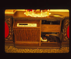 Vintage Film Slide 1975 Cabinet Stereo Record Player Den ...