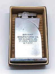 Vintage NOS BRYANT MANUFACTURING CO ADV TABLE LIGHTER & BOX ...
