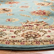 Safavieh Lyndhurst Agra 5 X 5 (ft) Blue/Ivory Round Indoor Floral/Botanical Oriental Area Rug LNH553-6512-5R at Lowes.com