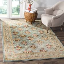 Amazon.com: SAFAVIEH Lyndhurst Collection Area Rug - 8' x 11', Blue & Blue, Traditional Floral Trellis Design, Non-Shedding & Easy Care, Ideal for High Traffic Areas in Living Room, Bedroom (LNH556-6565) :