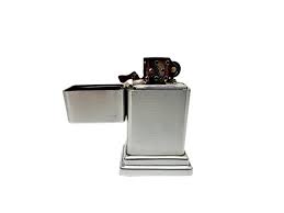1950's Barcroft Model #4 Brushed Chrome Zippo Table Lighter ...