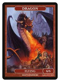 Dragon 6/6 Token, Art by Matt Stawicki Magic the Gathering ...